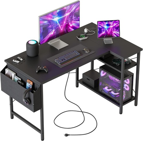 Small shaped desk with - small,