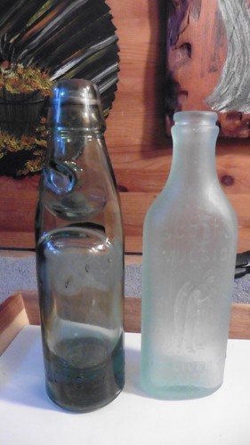 Vtg bottles scotts cod - bottles, liver
