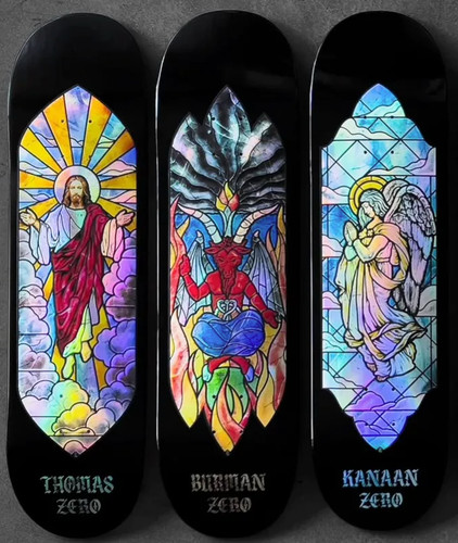 Zero skateboards stained glass - stained,