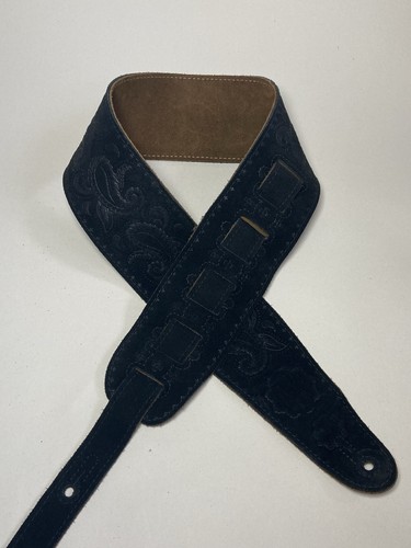 Levy guitar strap black tan - guitar,