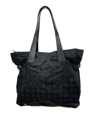 Chanel black leather tote - black,