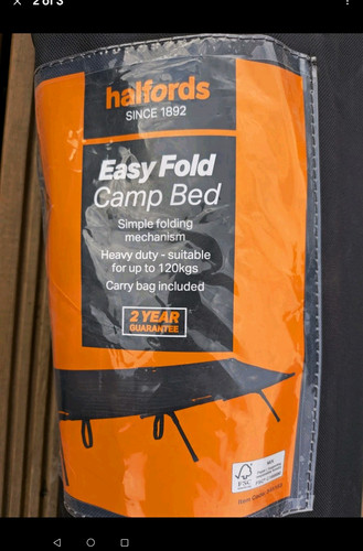 Halfords easy fold - easy, bed