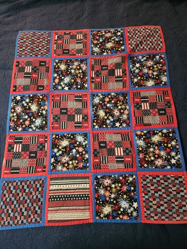 Handmade quilt patriotic lap - handmade,