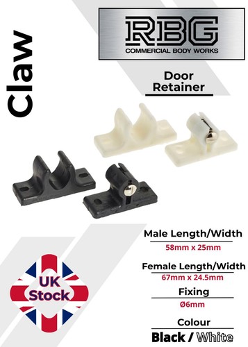 Door hold back retainer - door, claw