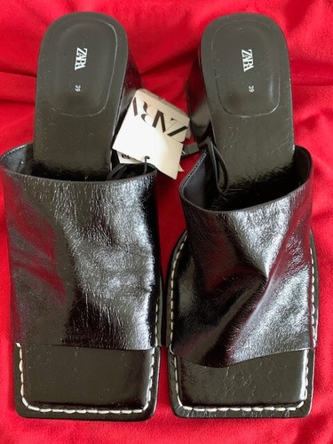 Nwt zara leather sandals - leather, shoes