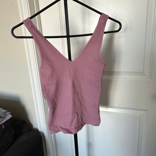 Comfort cove mauve ribbed crop - mauve,