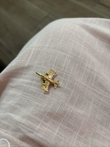 Gold tone plane - tone, military