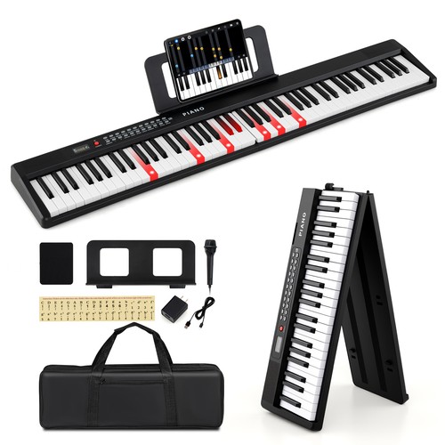Costway key foldable piano - costway,