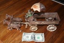 Vintage cast iron horse drawn - horse,