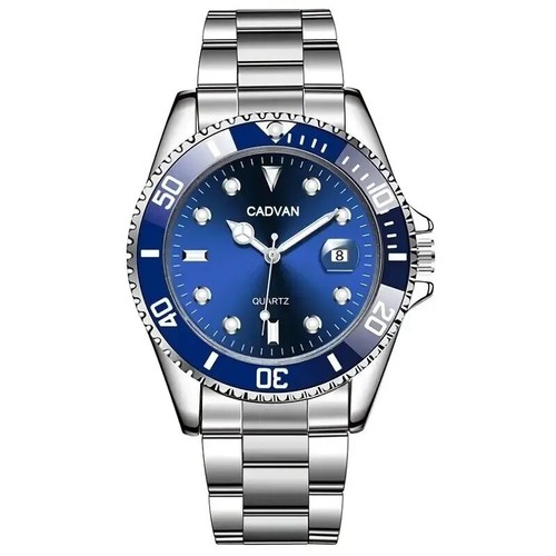 Blue dial silver - blue,