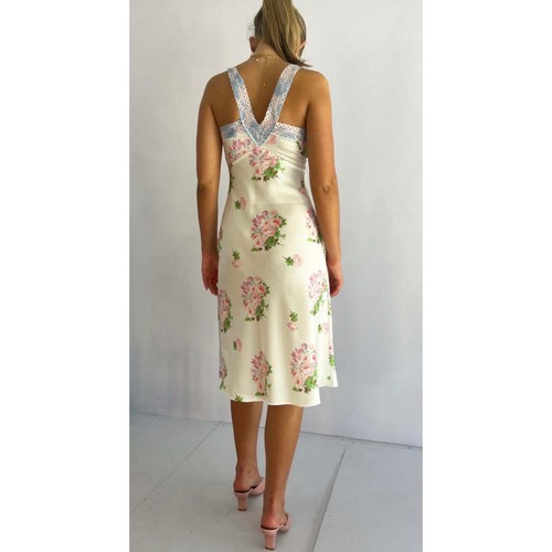Manoush pink floral lace trim - manoush,