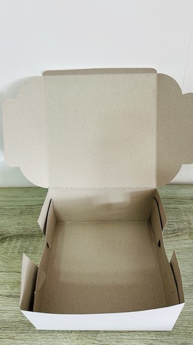 White cake boxes flat fold - boxes,