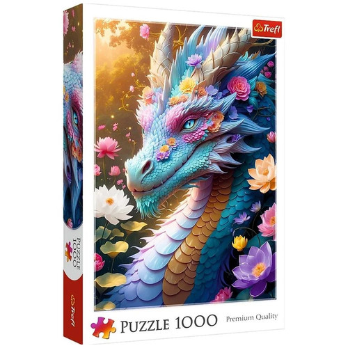 Puzzle 1000 colorful dragon - puzzle,