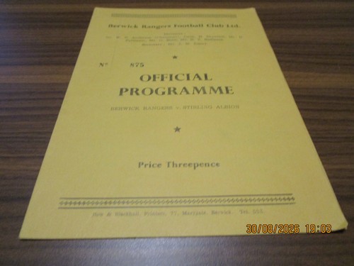 Berwick rangers stirling - berwick,