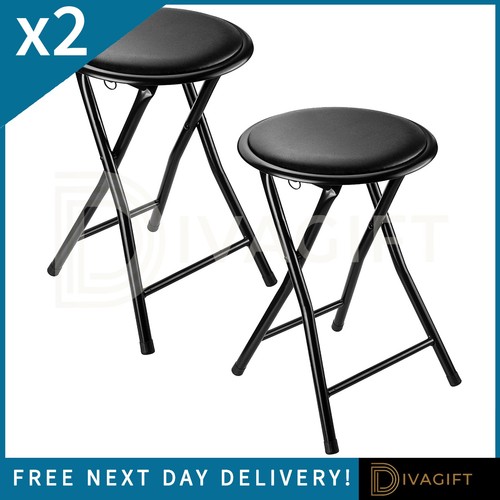 Black folding stool - 2, soft