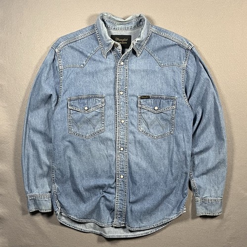 Wrangler pearl snap denim - pearl,
