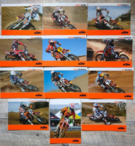Motocross autograph cards - 12,