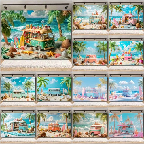 Summer seaside ice cream - summer, bus