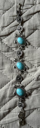 Silver coloured bracelet with - silver,
