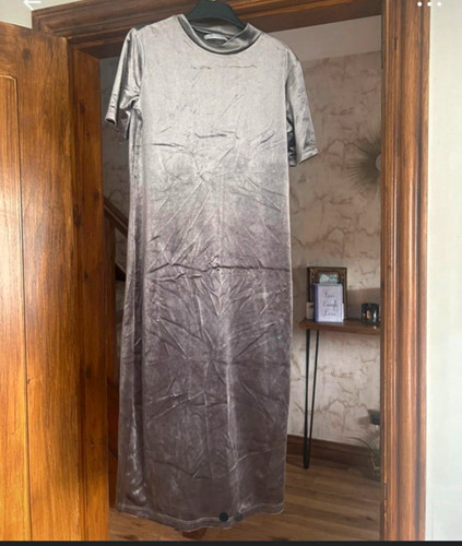 Zara silver velvet dress - silver,