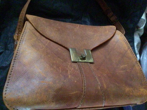 Ladies antique real - real, leather