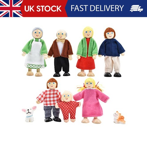 Wooden dolls house people - house, with