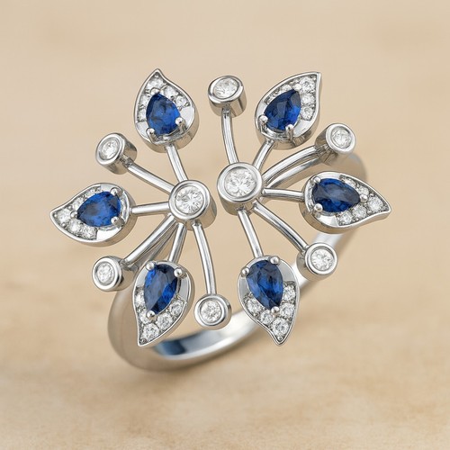 Floral tanzanite with - floral,