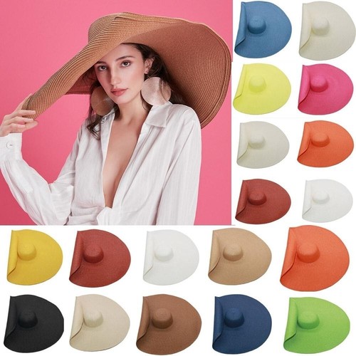 Oversized beach straw hat - oversized,