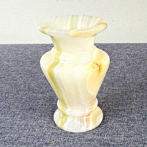 Polished onyx decorative vase - polished,