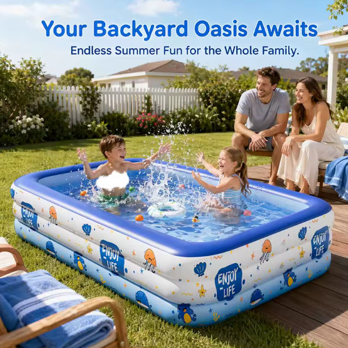 Inflatable swimming pool set - pool,