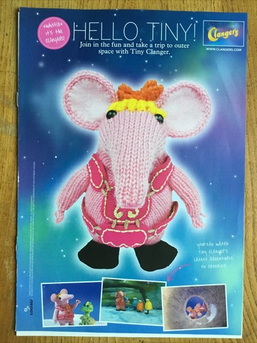 Tiny clanger toy knitting - toy,