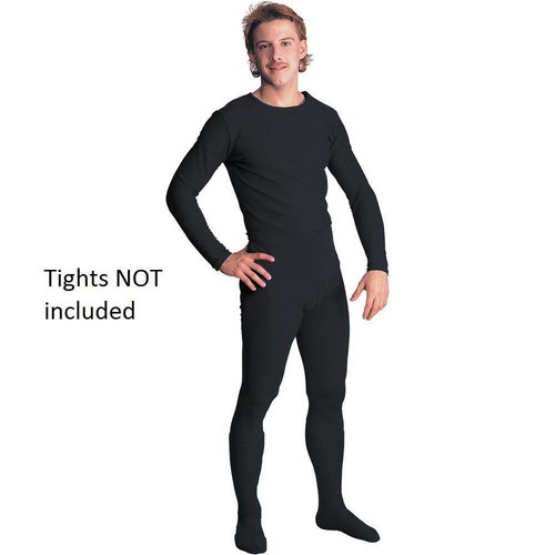 Black jersey top under shirt - black,