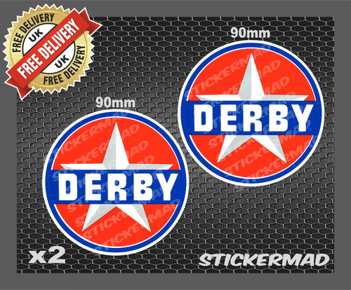 Derby gasoline round - derby, stickers