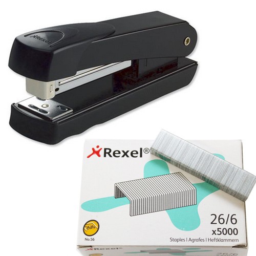 Rexel meteor stapler black - in,