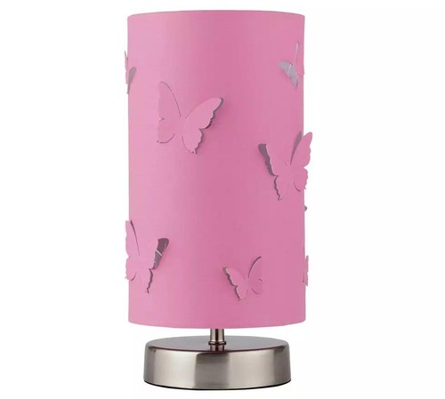 Pink butterfly table - pink, lamp