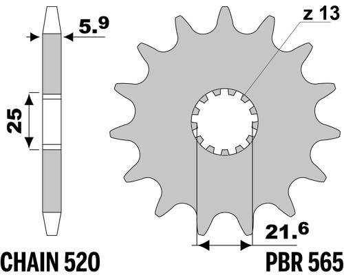 Steel sprocket for yamaha - yamaha, yz