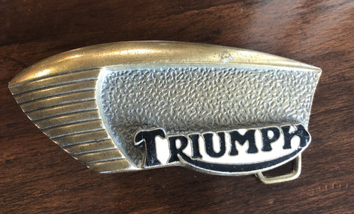 Triumph brass belt buckle - brass,