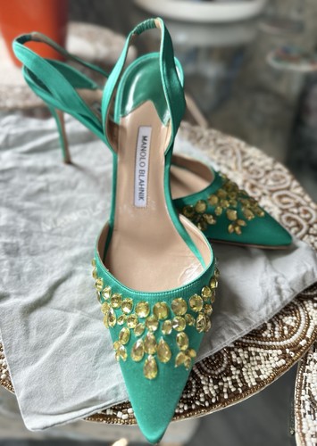 Manolo blahnik satin with - blahnik,
