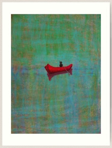 Peter doig red canoe - red,