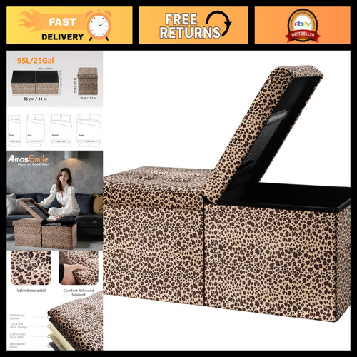 Velvet folding ottoman storage - velvet,
