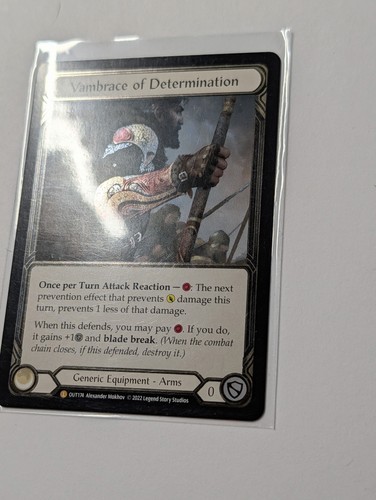 Vambrace determination cold - of,