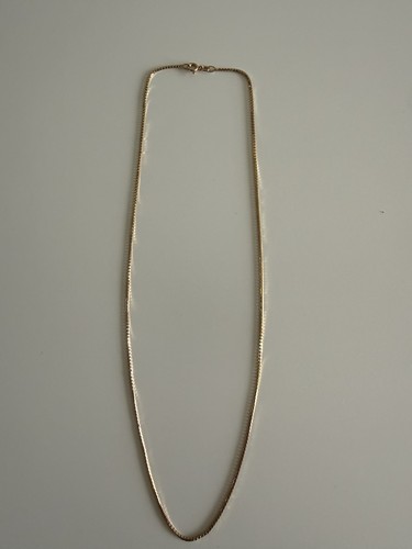 Mens 9ct gold box chain - mens,
