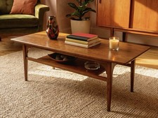 Teak coffee table mid century - teak,