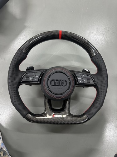 Audi carbon fibre flat bottom - audi,
