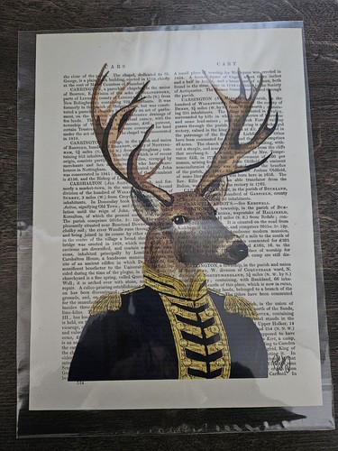 Stag print imposed - stag,