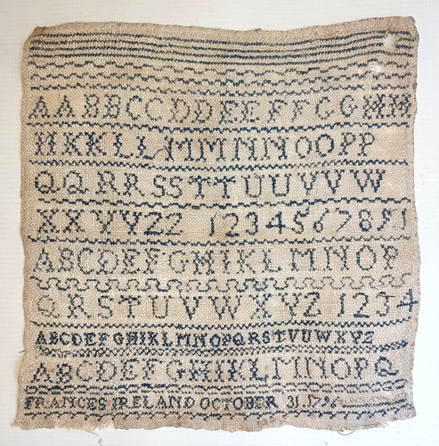 Antique needlework sampler - antique,