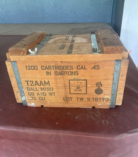Vintage wood military ammo - wood,