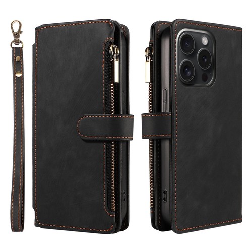 Zip wallet case leather flip - case,
