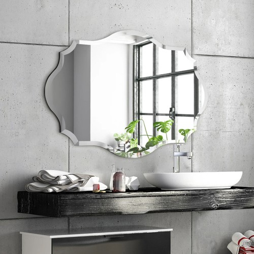 Scalloped frameless wall - frameless,