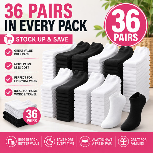 Pairs ladies trainer socks - 36,